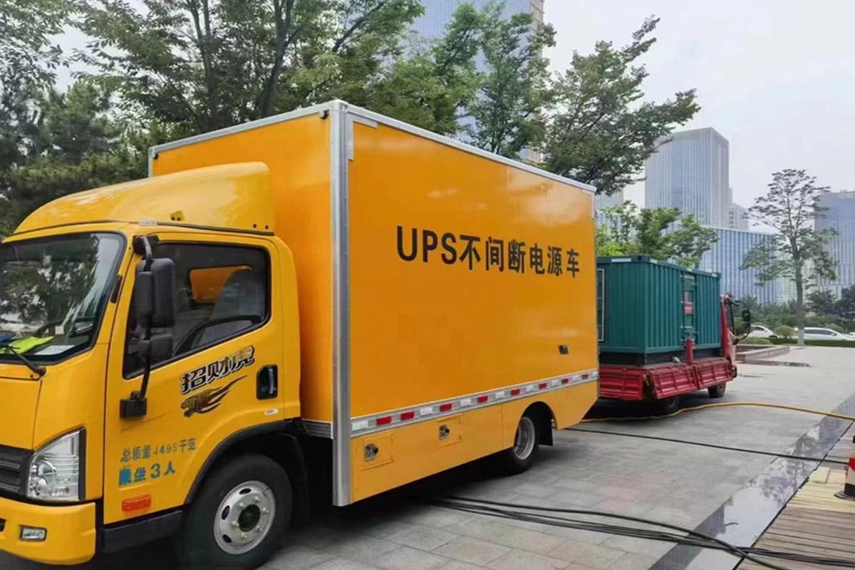 贾汪发电机租赁施工现场