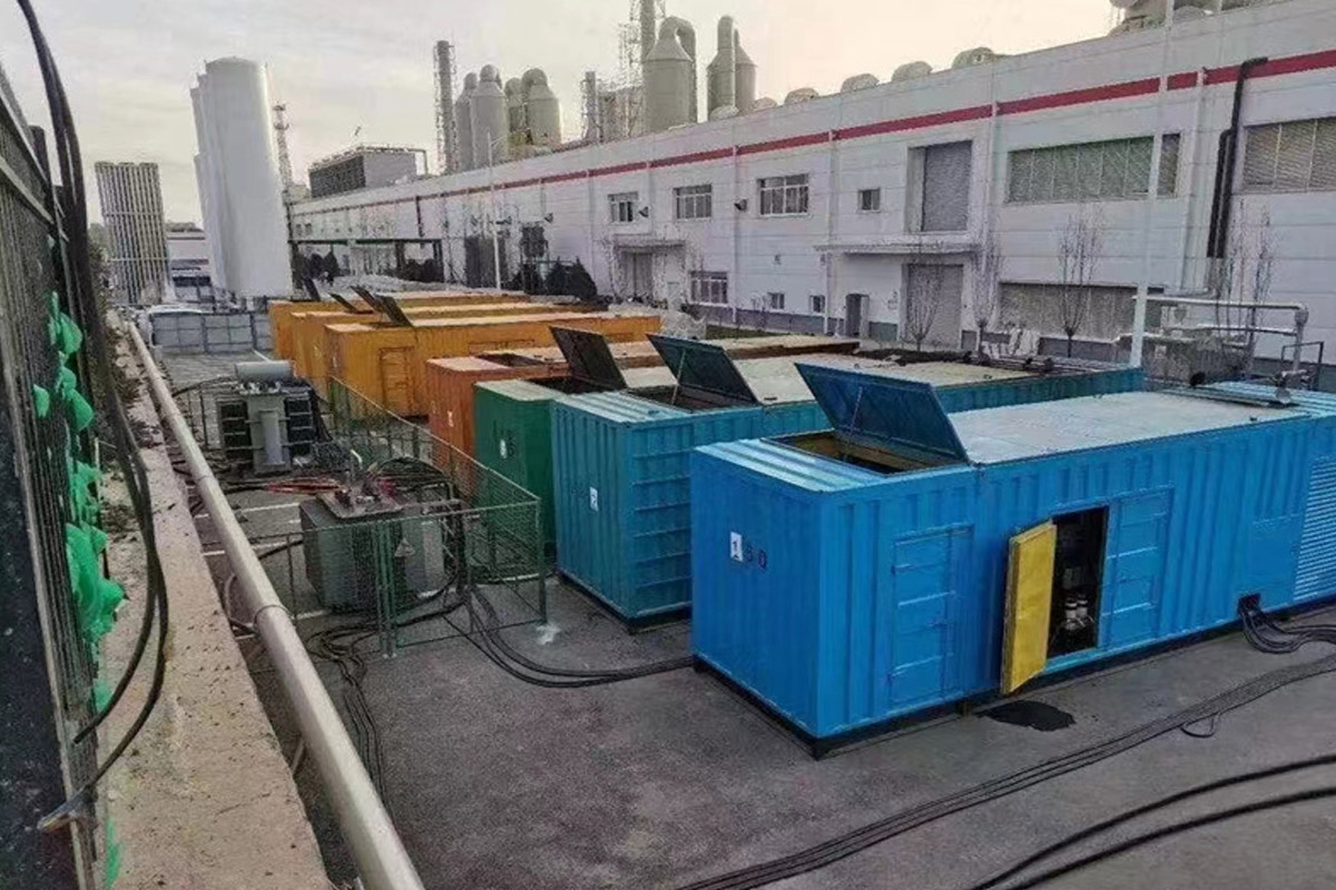 贾汪发电机租赁施工现场